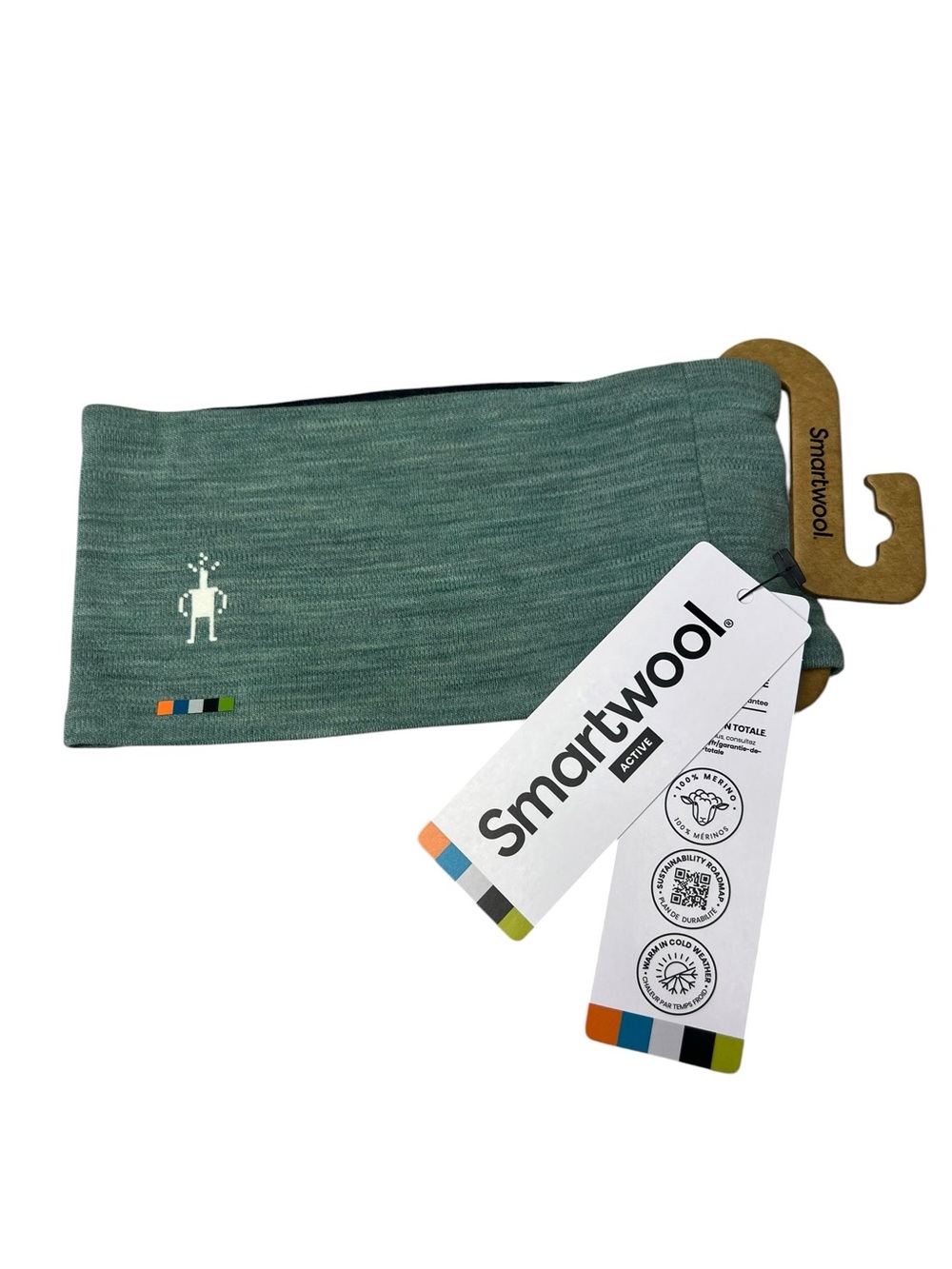 Smartwool Active Headband in Heathered Arctic Green NWT